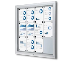Twinco TWIN lauko baltos lentos pakabinama spintelė – 12 x A4 sidabrinė 1025x47x1067 mm (1 vnt.)