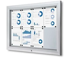 Twinco TWIN lauko pakabinama baltos lentos spintelė – 8 x A4 sidabrinė 760x47x1025 mm (1 vnt.)