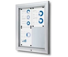 Twinco TWIN lauko pakabinama baltos lentos spintelė – 4 x A4 sidabrinės, 760x47x588 mm (1 vnt.)