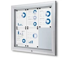 Twinco TWIN lauko pakabinama baltos lentos spintelė – 6 x A4 sidabrinė 760x47x805 mm (1 vnt.)