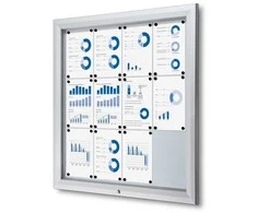 Twinco TWIN lauko baltos lentos pakabinama spintelė – 12 x A4 sidabrinė 1025x47x1067 mm (1 vnt.)