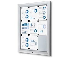 Twinco TWIN lauko pakabinama baltos lentos spintelė – 9 x A4 sidabrinė 805x47x1067 mm (1 vnt.)