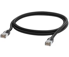 Ubiquiti UACC-Cable-Patch-Outdoor-1M-BK UISP komutacinis lauko kabelis, ekranuotas RJ45 kištukas, vidinis folijos ekranavimas ir drenažo laidas, užtikrinantis didesnę apsaugą nuo ESD pažeidimų