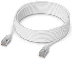 Ubiquiti Ubiquiti UACC-Cable-Patch-EL-C6A-5M-W kabelis sieciowy Półprzezroczysty, Baltas Cat6a