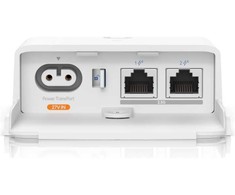 Ubiquiti UISP dvigubo maitinimo injektorius, 2,5 gigabito eterneto, 10, 100, 1000, 2500 Mbit/s, baltas, polikarbonatas (PC), būsena, IPX5