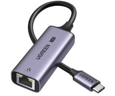 „Ugreen“ USB-C į RJ45 2,5 G eterneto adapteris, USB C tipo, RJ-45, kištukas, pilkas