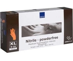 Nitrilinės vienkartinės pirštinės, XL, oranžinės, 100 vnt, ABENA