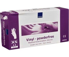 Abena Examination glove, Classic, XS, clear, vinyl, powder-free - (100 pcs.) (4431)
