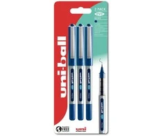 Uni-ball eye 150 micro - 3 vnt. mėlynų rutulinių rašiklių, linijos plotis 0,2 mm, micro