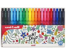 UNIBALL Uni-ball Signo RT1 (My Bujo) 21 gelinio rašiklio rinkinys su spragtelėjimu