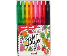 Uni-ball Signo RT1 (My Bujo) 8 gelinių rašiklių rinkinys su spragtelėjimu
