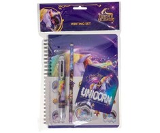 Usorteret UNSORTUOTA UNICORN ACADEMY, Rašymo rinkinys, su įvairiaspalviu rašikliu