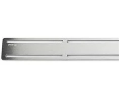 UNIDRAIN ClassicLine grotelės 600 mm iš nerūdijančio plieno linijiniams trapams, su šlifuotu paviršiumi. Dizainas: Anniversario.