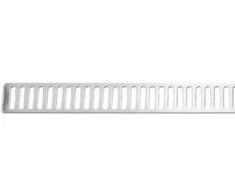 UNIDRAIN ClassicLine grotelės 600 mm iš nerūdijančio plieno linijiniams trapams, su šlifuotu paviršiumi. Dizainas: kolona.