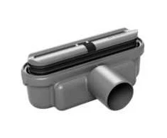 Unidrain išleidimo angos korpusas Ø50 mm horizontalus su vandens sifonu be šoninio įvado