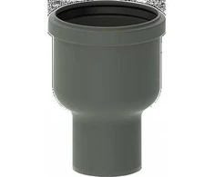 UNIDRAIN išleidimo angos korpusas kampinis - Ø75 mm vertikalus, su vandens sifonu