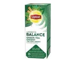 Unilever Arbata Lipton Žalias Orient, 25 arbatos pakelių pakuotėje