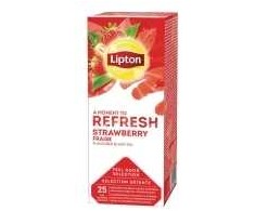 Unilever Arbata Lipton su braškių skoniu, 25 pakelių pakuotė
