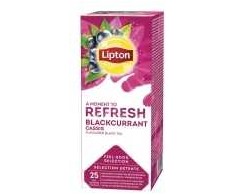 Unilever Arbata Lipton juodųjų serbentų skonio, 25 arbatos pakelių pakuotėje
