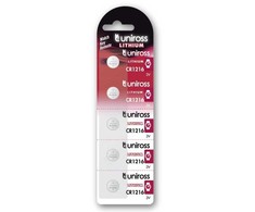 Uniross Batteries Uniross U5CR1216, Vienkartinės baterijos, CR1216, Ličio, 3 V, 5 vnt., Sidabras
