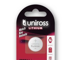 Uniross Batteries Uniross U1CR2016, Vienkartinė baterija, CR2016, Ličio, 3 V, 1 vnt., Sidabras