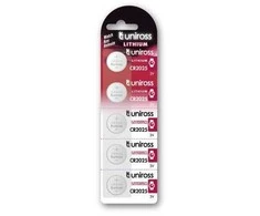 Uniross Batteries Uniross U5CR2025, Vienkartinė baterija, CR2025, Ličio, 3 V, 5 vnt., 2,5 mm