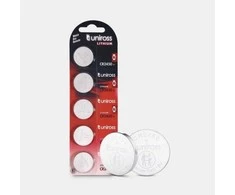 Uniross Batteries Uniross U5CR2450, Vienkartinė baterija, CR2450, Ličio, 3 V, 5 vnt., Sidabras