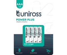 Uniross AAA LR03 Power Plus Alkaline Batteries – 1.5V – Pack of 40