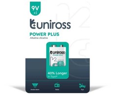 Uniross Batteries „Uniross Power Plus“ šarminės baterijos 6LR61 9V 600mAh, 1 vnt.