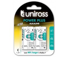 Uniross Batteries Uniross Power Plus C / LR14 standartinės baterijos 7000mAh, 2 vnt.