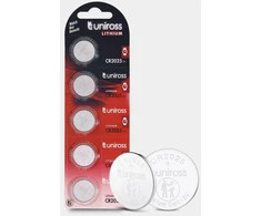 Uniross Batteries Uniross U5CR2025, Vienkartinė baterija, CR2025, Ličio, 3 V, 5 vnt., 2,5 mm