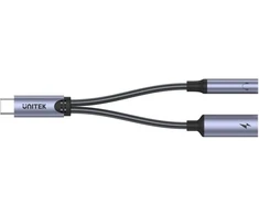 UNITEK M205A, Audio adapter, Juodas, Pilkas, Aliuminio, Universal, USB Type-C