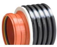 Uponor IQ redukcija 225-160 mm - PP SN8. su įvore lygiam vamzdžiui