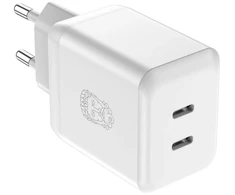 UPSTRÖM CIRKULÄR 35W Dual USB-C GaN įkroviklis, baltas