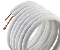 Usorteret Pagrindiniai izoliuoti aušinimo vamzdžiai - 0,8 mm - 1,0 mm, be flanšo ir veržlės, 20 m, 1/4'' - 5/8''