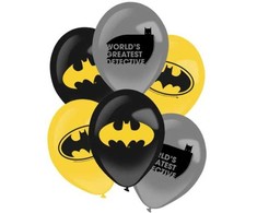 Usorteret Batman balloner, 6 stk