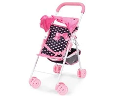 „Bayer Design Buggy Doll“ vežimėlis su skėčiu, rožinės širdelės