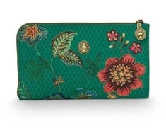 Pip Studio Cloe kosmetinis maišelis su užtrauktuku Cece Fiore, žalias, 21x3,5x12,5 cm