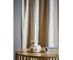 CREATIVE COLLECTION Byron žvakidė, gamtos spalvos, akmens masės dirbiniai