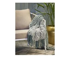 Usorteret CREATIVE COLLECTION Ugento Plaid, Grøn, Genanvendt Bomuld