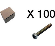 CUBIC Cilindrinis varžtas, torx, plokščia galvute, 100 vnt. pakuotėje