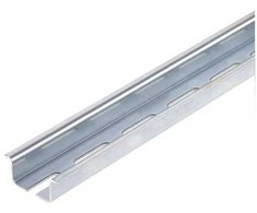 Solar Plus 15 mm aukščio DIN bėgelis TS35/CF5 su 5,2x25 mm skyle, galvanizuotas