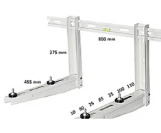 Usorteret ECO 140 sieninė konsolė - 140 kg, A: 375 mm, P: 450 mm, I: 800 mm