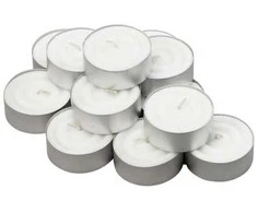 Usorteret Arbatinė žvakė, išorinis skersmuo: 60 mm, vaškinė, balta, 10 val., Maxi, 240 vnt. pakuotė