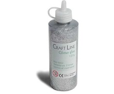 Usorteret Glitterglue 120g sidabrinė