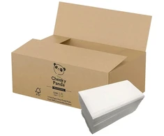 The Cheeky Panda Rankšluosčių lapai, Cheeky Panda V formos, gali būti išmetami į kanalizaciją, pakuotėje 20 x 160 lapų.