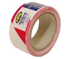 HPX kasybos juosta balta/raudona 50 mm x 100 m