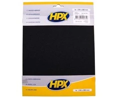 HPX švitrinio popieriaus rinkinys: 1 vnt. p80, 2 vnt. p120 ir 1 vnt. p180
