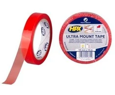HPX itin stipri dvipusė lipni juosta, skaidri, 19 mm x 10 m