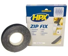HPX užtrauktuko tvirtinimo lipni juosta su velcro užtrauktuku 20 mm x 5 m (kilpa)